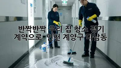 ✨ 반짝반짝 우리 집, 청소 정기 계약으로 ✨ (인천 계양구 다남동)