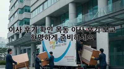 이사 후기 확인: 목동 이사, 후기 보고 현명하게 준비하세요!